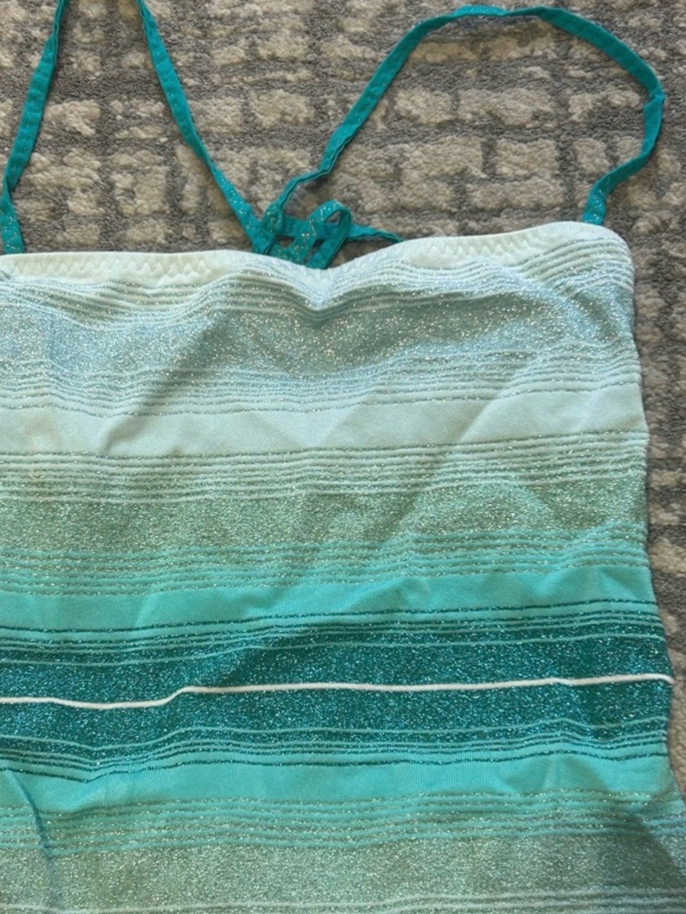 Missoni Teal & Aqua Ombre One-Piece Swimsuit - Picture 4 of 7